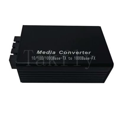 Mini 100M Fast Ethernet Media Converter, 10/100Base-TX do 100Base-FX, Aluminiowa obudowa, rozciąga się do 100km