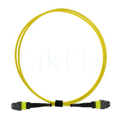 12F MTP(M)   MTP(F) APC Patch Cord, SM G657A1, 1m, 3.0mm, LSZH Yellow, Boot niewrażliwy na gięcie, Niska strata