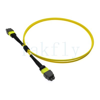 12F MTP(M)   MTP(F) APC Patch Cord, SM G657A1, 1m, 3.0mm, LSZH Yellow, Boot niewrażliwy na gięcie, Niska strata