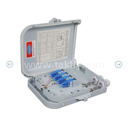FTKS-1805-8E Termination Box z 8 PCS SC/UPC SM SX adapterem i całkowicie zainstalowanym pigtailem