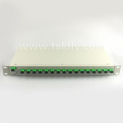 1U Rack Mount PLC Splitter o wysokiej jednolitości, wsparciu pełnej długości fali i możliwości odwrotnej pracy