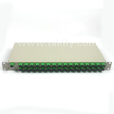 1U Rack Mount PLC Splitter o wysokiej jednolitości, wsparciu pełnej długości fali i możliwości odwrotnej pracy