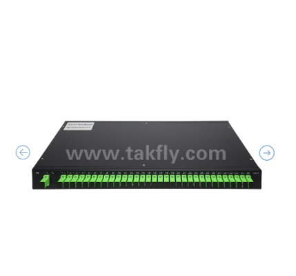 1U Rack Mount PLC Optical Splitter 19" Panel, jednorzędny G657A1, SC/APC, do dystrybucji sygnału optycznego