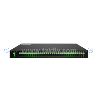 1U Rack Mount PLC Optical Splitter 19" Panel, jednorzędny G657A1, SC/APC, do dystrybucji sygnału optycznego