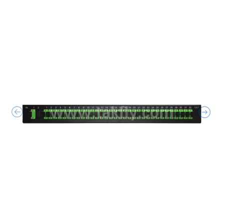 1U Rack Mount PLC Optical Splitter 19" Panel, jednorzędny G657A1, SC/APC, do dystrybucji sygnału optycznego