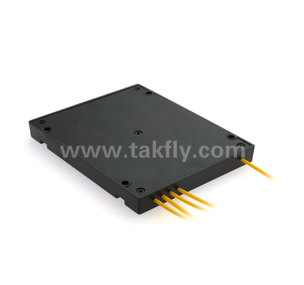 Rozgałęźnik PLC SM 1×4 MPO/MTP – jednomodowy, konfiguracja 1×4, wejście MPO do wyjścia MPO, niska tłumienność wtrąceniowa (≤7,2dB), do okablowania centrów danych o dużej gęstości, systemów z końcówkami końcowymi i dystrybucji FTTx