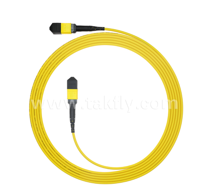 Opancerzony kabel krosowy MPO/MTP – solidna metalowa osłona, zapobiega uszkodzeniom i zmiażdżeniom gryzoni, do zastosowań FTTA / Przemysł / Górnictwo