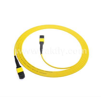 Opancerzony kabel krosowy MPO/MTP – solidna metalowa osłona, zapobiega uszkodzeniom i zmiażdżeniom gryzoni, do zastosowań FTTA / Przemysł / Górnictwo
