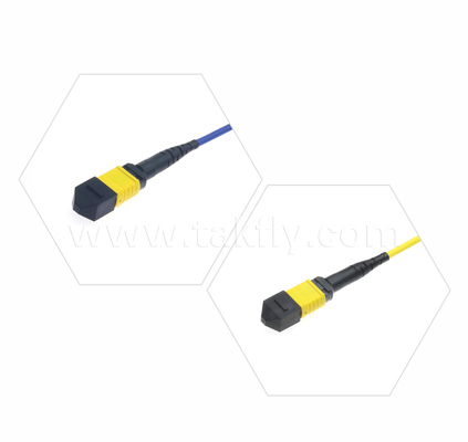 Opancerzony kabel krosowy MPO/MTP – solidna metalowa osłona, zapobiega uszkodzeniom i zmiażdżeniom gryzoni, do zastosowań FTTA / Przemysł / Górnictwo