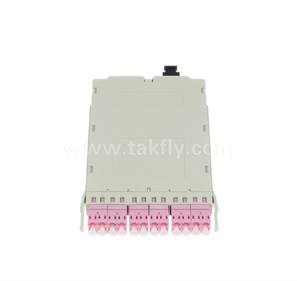 MPO/MTP do LC Moduł kasetowy z przed-ukończeniem ∙ 12-core, LC Duplex Front Panel, MPO Rear Adapter, Plug-and-Play dla kabli do centrów danych o wysokiej gęstości
