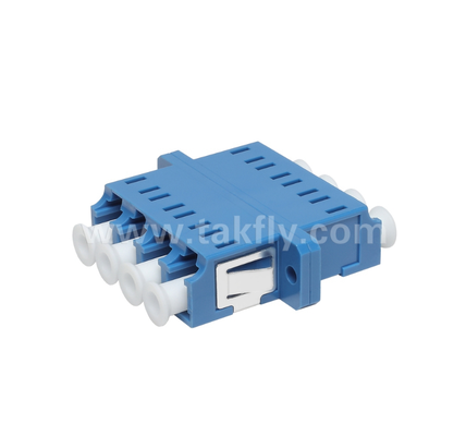 Adapter światłowodowy LC Quad – 4× LC Duplex, konstrukcja oszczędzająca miejsce, do łączenia kabel-kabel i kabel-urządzenie