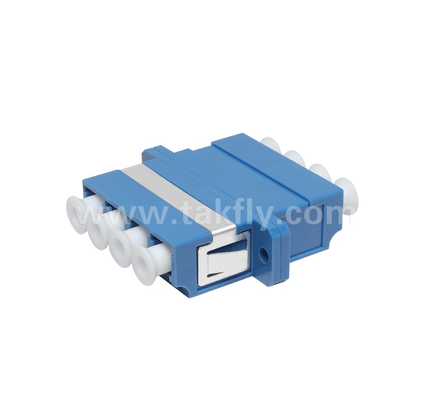 Adapter światłowodowy LC Quad – 4× LC Duplex, konstrukcja oszczędzająca miejsce, do łączenia kabel-kabel i kabel-urządzenie