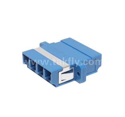 Adapter światłowodowy LC Quad – 4× LC Duplex, konstrukcja oszczędzająca miejsce, do łączenia kabel-kabel i kabel-urządzenie