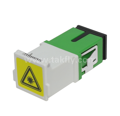 Adapter SC Simplex z osłoną zewnętrzną i przednią przesłoną — pyłoszczelny i chroniący oczy przed laserem, niskie tłumienie wtrąceniowe, do centrów danych i połączeń światłowodowych FTTx