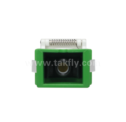 Adapter SC Simplex z osłoną zewnętrzną i przednią przesłoną — pyłoszczelny i chroniący oczy przed laserem, niskie tłumienie wtrąceniowe, do centrów danych i połączeń światłowodowych FTTx