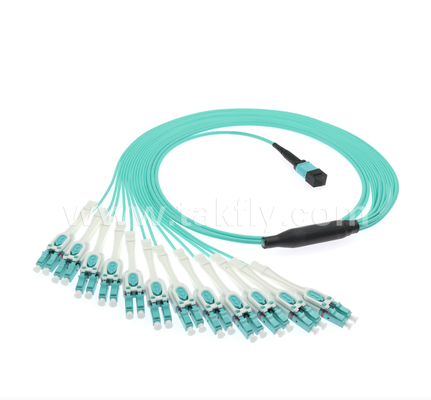 Kabel krosowy MPO/MTP do LC Uniboot Breakout – wielomodowy OM3, o dużej gęstości, z możliwością odwracania polaryzacji dla centrów danych 40G/100G
