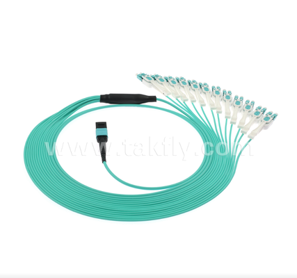 Kabel krosowy MPO/MTP do LC Uniboot Breakout – wielomodowy OM3, o dużej gęstości, z możliwością odwracania polaryzacji dla centrów danych 40G/100G
