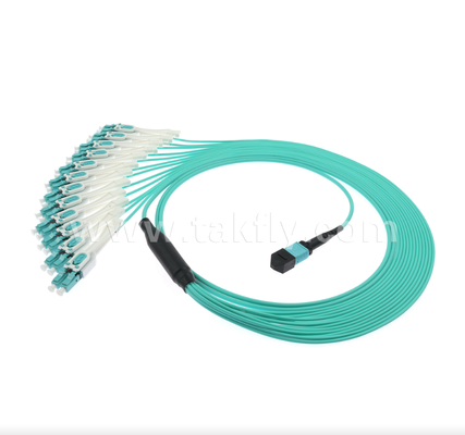 Kabel krosowy MPO/MTP do LC Uniboot Breakout – wielomodowy OM3, o dużej gęstości, z możliwością odwracania polaryzacji dla centrów danych 40G/100G