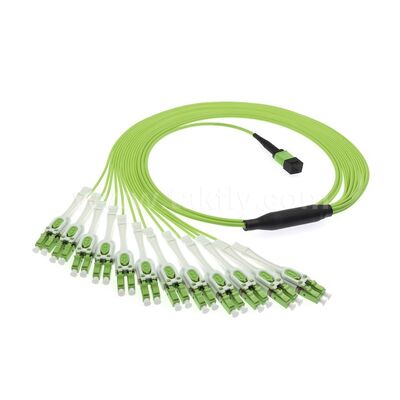 MPO/MTP Patchcord Fanout Uniboot LC Multimode OM5 Breakout Fiber Optic Cable for Data Center Cabling AI Telecom