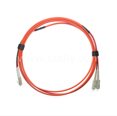 SC-UPC do LC-UPC OM1 Duplex Flat Twin Fiber Patch Cord 2,0 mm Orange Multimode Optical Jumper Cable