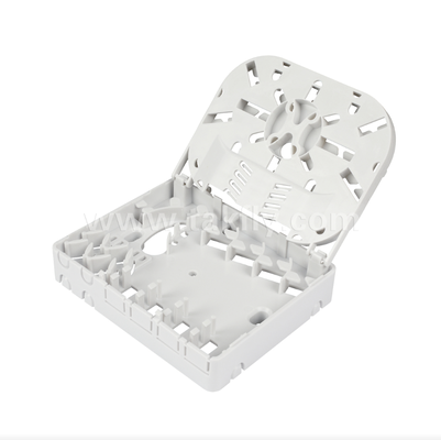 TKS-1806-04C-4 Port Fiber Termination Box - Surface Mount, SC/LC Compatible, Modular Design for Work Area Subsystems.