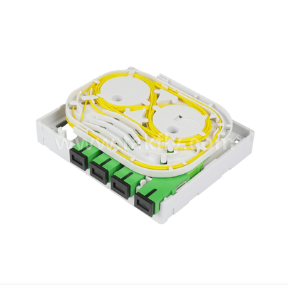 TKS-1806-04D FTTH Fiber Termination Box – Montaż biurkowy/ścienny, 4-portowy, wewnętrzny, obsługuje spawanie światłowodów i zarządzanie kablami