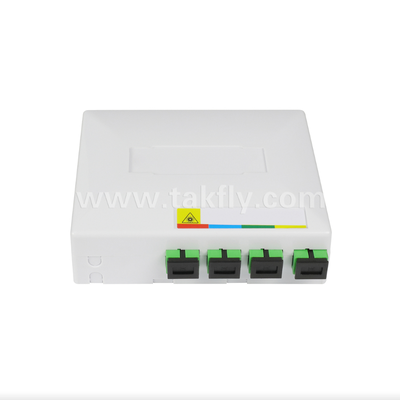 TKS-1806-04D FTTH Fiber Termination Box – Montaż biurkowy/ścienny, 4-portowy, wewnętrzny, obsługuje spawanie światłowodów i zarządzanie kablami
