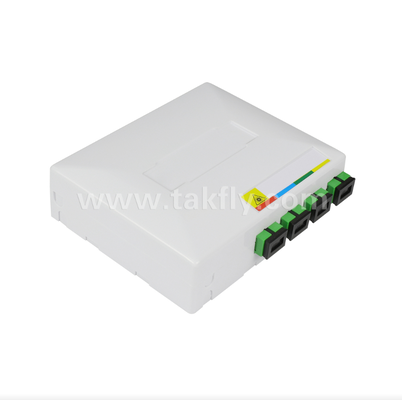 TKS-1806-04D FTTH Fiber Termination Box – Montaż biurkowy/ścienny, 4-portowy, wewnętrzny, obsługuje spawanie światłowodów i zarządzanie kablami