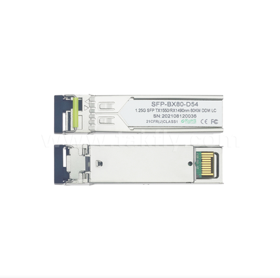 80km SFP BiDi Transceiver – 1.25G/1.063G Dual-Rate, 1490nm DFB, PIN, LC Simplex, Industrial Temperature Available