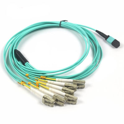 MPO MTP Fanout światłowodowy LC OM3 12-żyłowy kabel Fanout Mtp 10 metrów