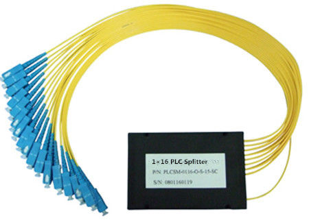 Światłowodowy 1x16 ABS Box PLC Splitter SC / UPC SM G657A1 1 metr LSZH 2,0 mm