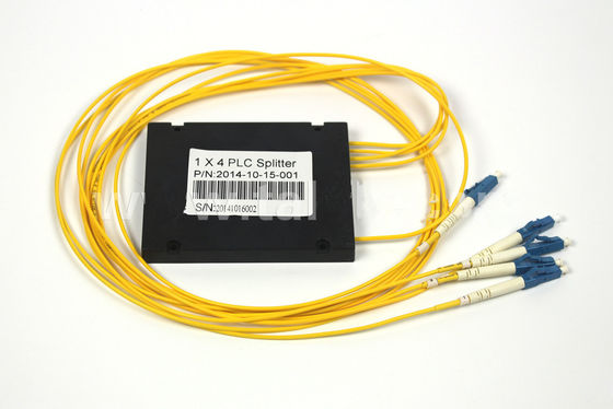 ABS 1 x 4 LC UPC SM Światłowodowy rozdzielacz PLC G657A1 Kabel światłowodowy LSZH 2,0 mm