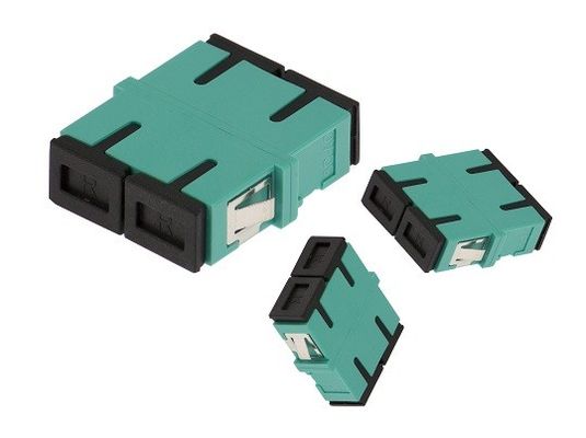 Telecom Aqua Fibre Optic Adapter Duplex SC UPC MM Plastic bez kołnierza