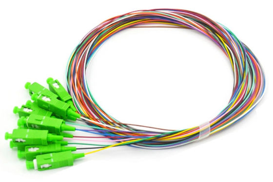SC APC 12 Fibers OS2 Pigtail światłowodowy jednomodowy kodowany kolorami