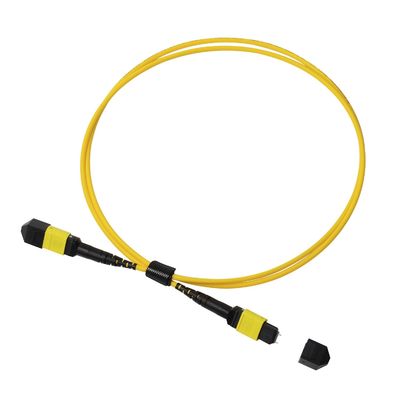 1m 3m 5m 10m MTP MPO OS2 jednomodowy kabel magistralny, 12 włókien, typ B, LSZH, żółty