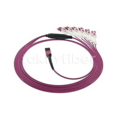 12F MPO do 6 LC Duplex Uniboot światłowodowy kabel magistralny MM OM4 do okablowania sieciowego