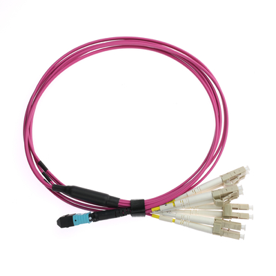 OFNP Plenum Rated OM4 MPO-LC 8-rdzeniowy kabel krosowy MPO