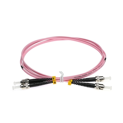 ST-ST Duplex G652D SM LSZH Fibre Patch Cord Różowy kolor