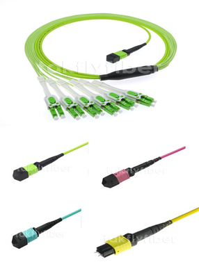 MPO/PC/F-LC/UPC Uniboot wielomodowy kabel krosowy OM5 12F MPO