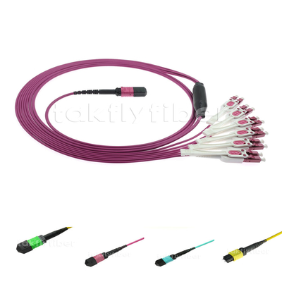 MPO MTP Męski / żeński kabel światłowodowy Kabel światłowodowy OM5 OM4 MPO