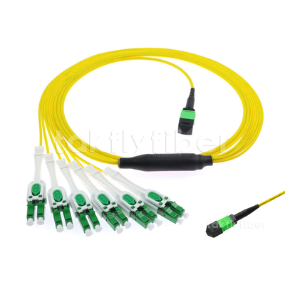 Światłowód MPO MTP LC Uniboot Patch Cord Jednomodowy kabel światłowodowy 12 dla FTTX