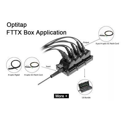 Rozdzielacz 1x8 Złącze OptiTap Kabel upuszczający Kabel dielektryczny / Tonable MST Box, 8-portowe zamknięcie złącza OptiTap