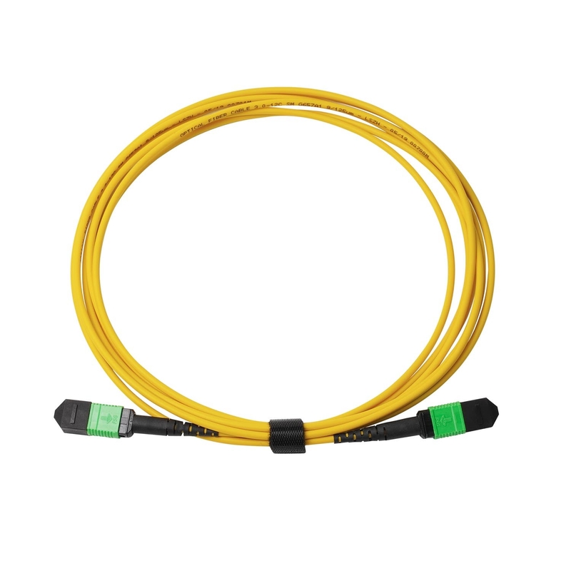 3m 10ft MTP-12 APC Kobieta do MTP-12 APC Kobieta Single Mode OS2 Plenum MPO Patch Cord Żółty