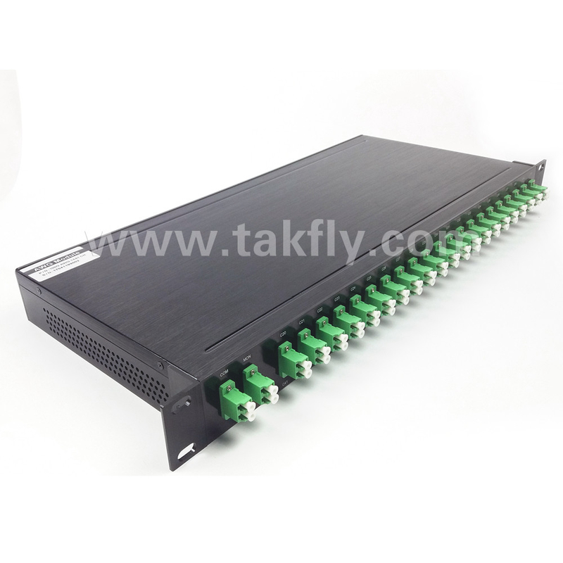 100 GHz AWG 40CH DWDM MUX DEMUX z wysokością włókna -100-0μm i średnicą kabla 0,9 mm