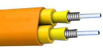 PE Cover Flat Duplex Armored Optical Cable z wytrzymałością 1200N