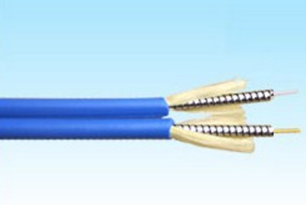 Kabel optyczny opancerzony dupleks o średnicy 4,0*7,0 mm i promieniu gięcia 20D/15D