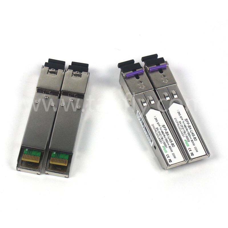 1.25G SFP BIDI Tx1550/Rx1490nm 80KM SMF DDM LC CISCO JUNIPER HUAWEI Kompatybilny moduł nadajnika optycznego SFP