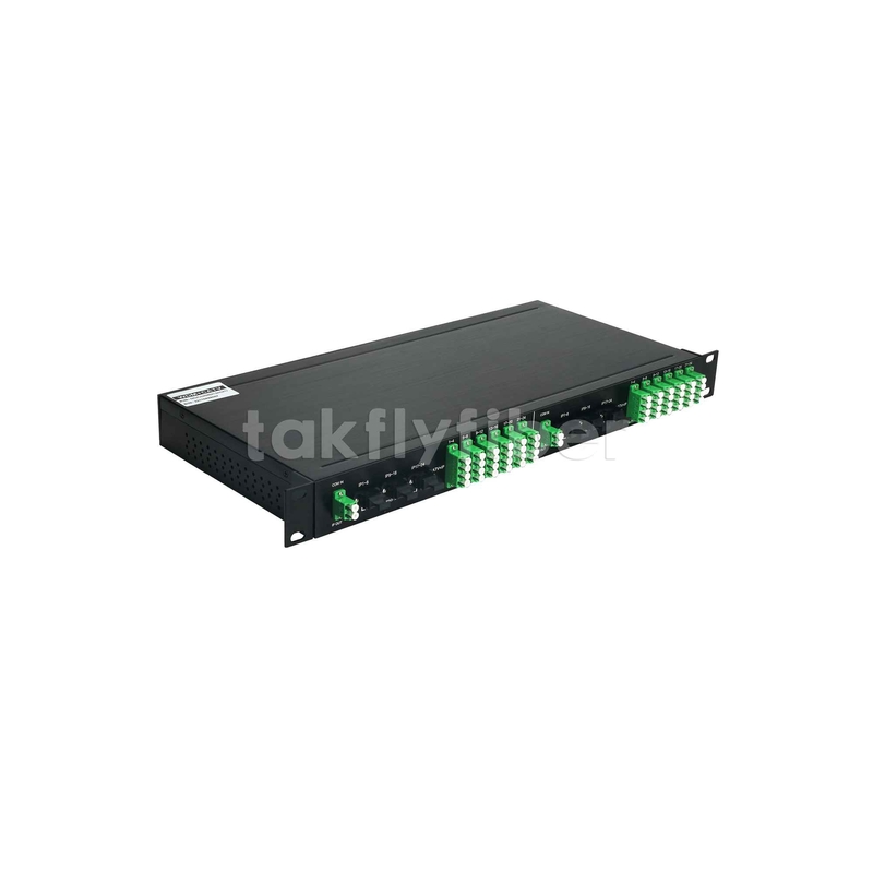 2x1:24 WDM Filter PLC Splitter GPON CATV w 1U 19Inc Rack Mount Patch Panel