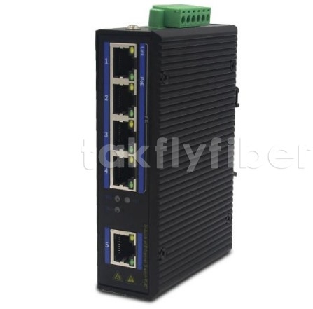 Przemysłowy przełącznik PoE 4 port 10/100Mbps PoE + 1 port 10/100Mbps Ethernet