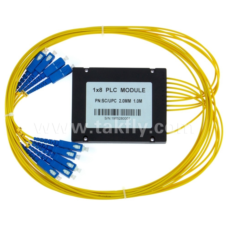Gpon Epon 1X8 SC APC ABS FTTX Fiber Optic PLC Splitter Wysoka niezawodność i stabilność